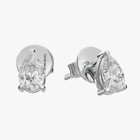 Holly Pear-Cut Diamond Stud Earrings